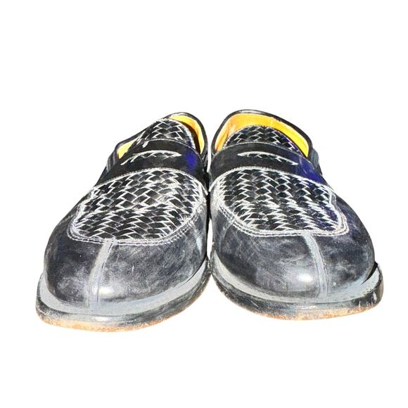 Allen Edmonds Foley Loafers Men\'s Size 10 D Black Leather Dress Shoes Woven main image 2